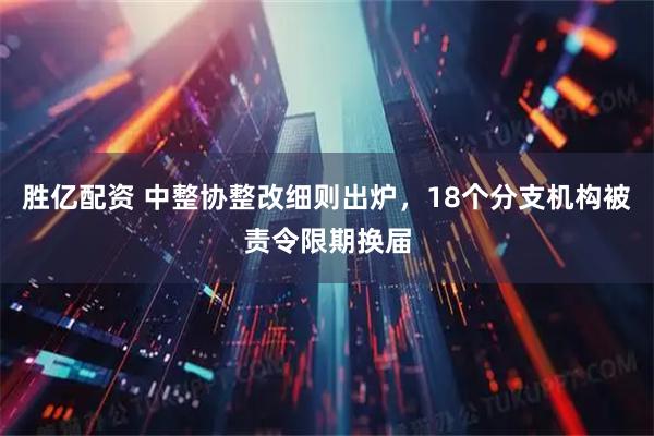 胜亿配资 中整协整改细则出炉，18个分支机构被责令限期换届